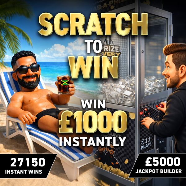 £5000 Jackpot Builder + 1 in 3 is a winner - Win £1000 Instantly!