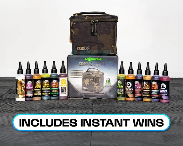 12 BOTTLES OF KORDA GOO + LARGE KORDA COMPAC GOO BAG!