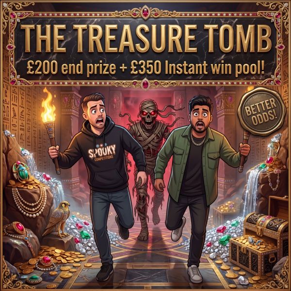 The Treasure Tomb £200 End Prize £350 instant win pool! low ticket count!!