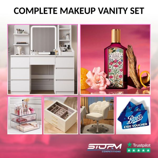 Complete Makeup Vanity Set