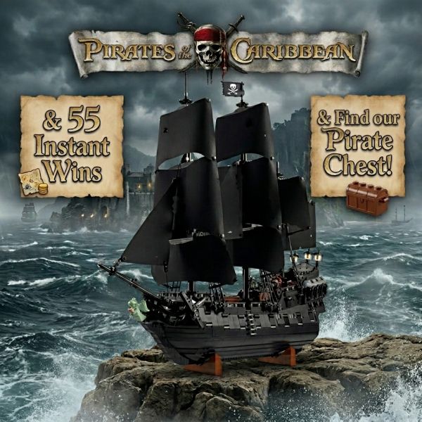 Lego The Black Pearl & 55 Instant Wins & a Pirate Chest!
