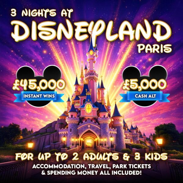 Disneyland Paris For 3 Nights OR £5,000 Cash