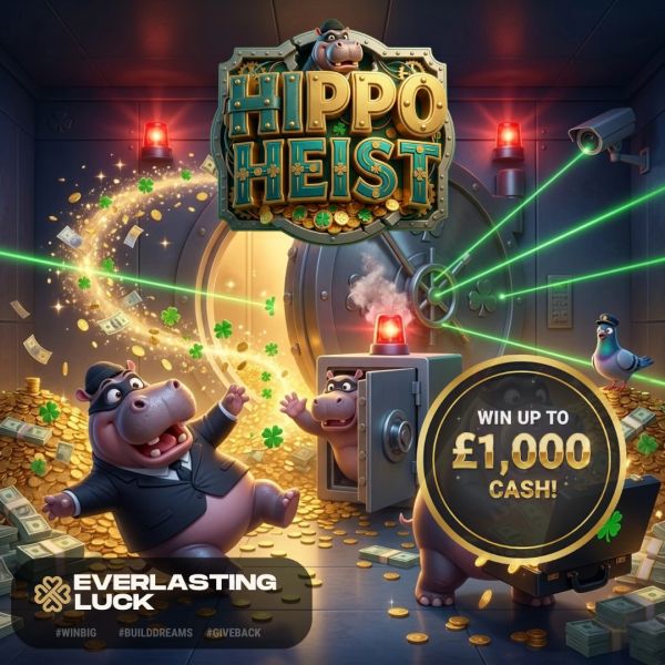 HIPPO HEIST – ONLY 30p! WIN UP TO £1000! OVER £10,000 IN PRIZES!