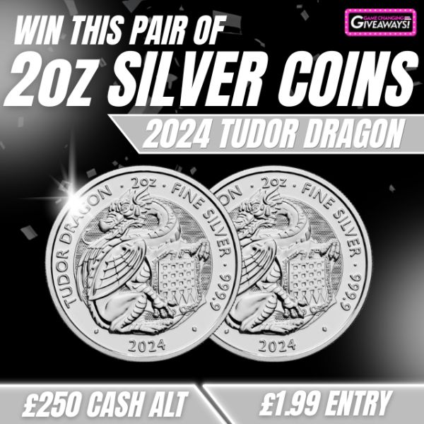 Pair of 2oz Silver Coins or £250 Cash alt