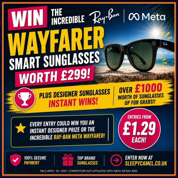 Ray Ban Meta Sunglasses + Designer Sunglasses INSTANT WINS!!