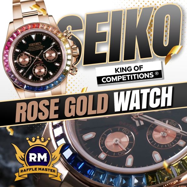 Moddys Seiko Daytona Rainbow Rose Gold Watch Only 60 Tickets