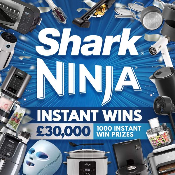 Ninja vs Shark Instant Wins – 1,000 Prizes – £30,000 Prize Fund