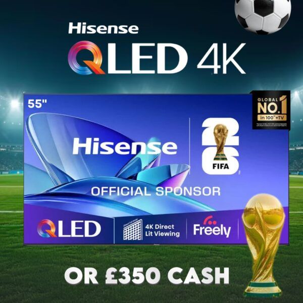 Hisense 55" QLED TV OR £350