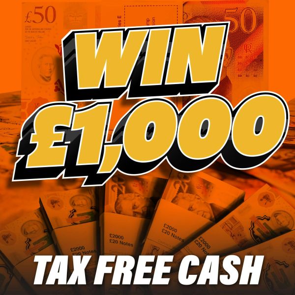 Win £1,000 Tax Free Cash For 99p!