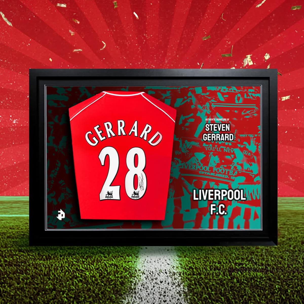 Liverpool Competition! Win this Steven Gerrard Signed & Custom LED Framed Shirt!