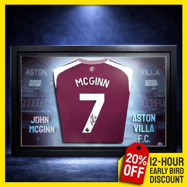 Aston Villa Competition! John McGinn Signed & Custom LED Framed Shirt!