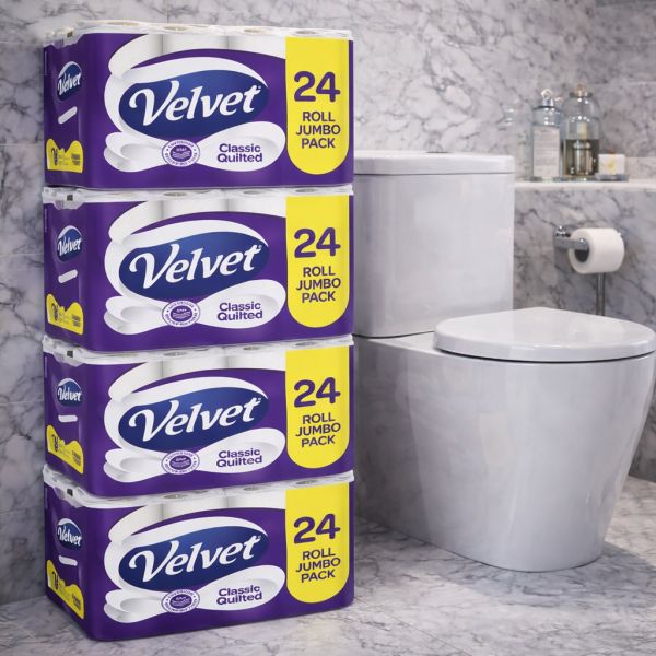 96 x Velvet Toilet Roll 08.04.26