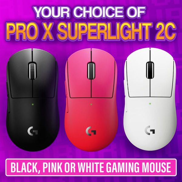 PRO X SUPERLIGHT 2C GAMING MOUSE | BLACK, PINK OR WHITE