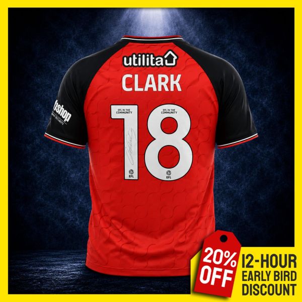 Jordan Clark Signed Luton Town Shirt!