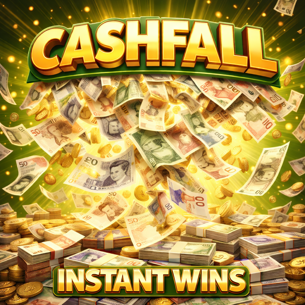 CASHFALL CASH INSTANTS – WIN UP TO £2000 INSTANTLY!