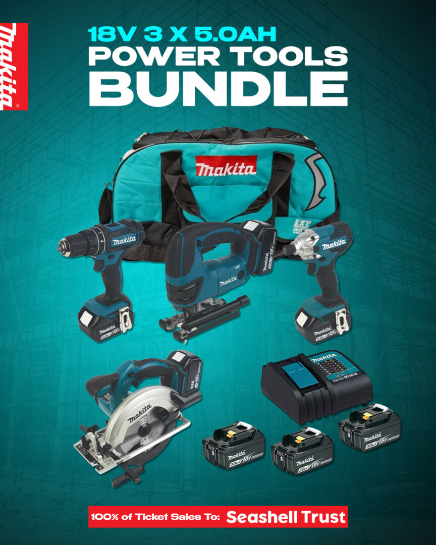 Makita 18v 3 X 5 0ah Bundle 100 Of Ticket Sales To Seashell Trust