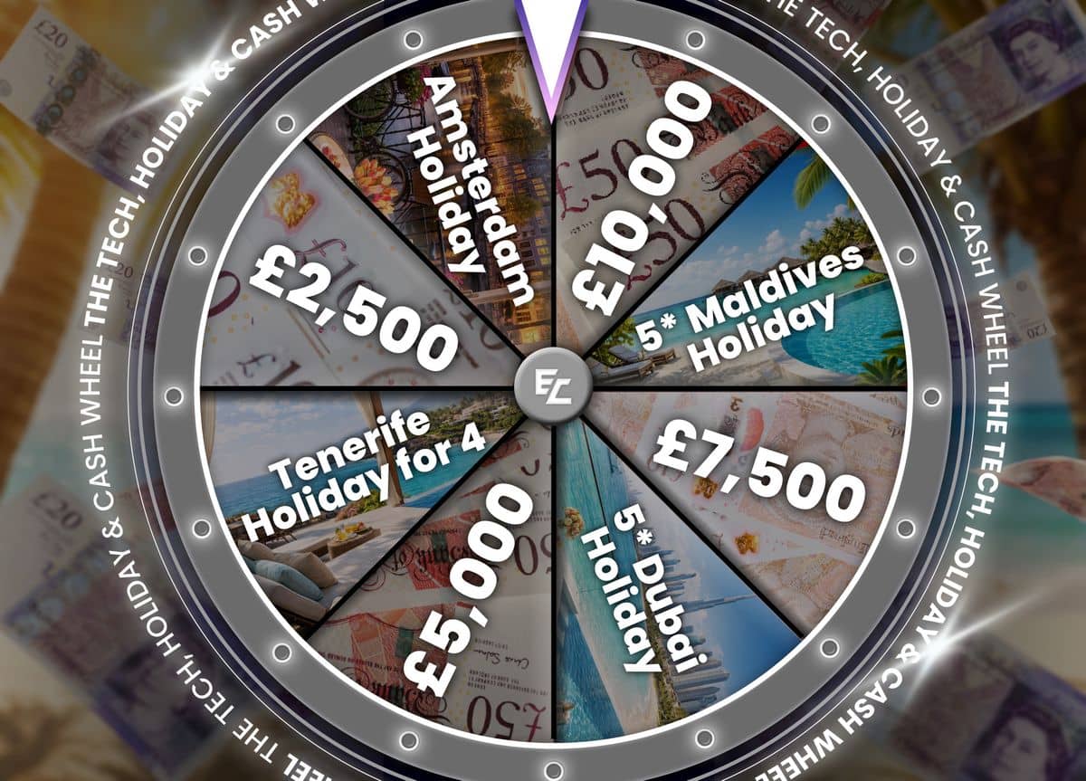 The Tech, Holiday & Cash Wheel - £80,000 Prize Pot