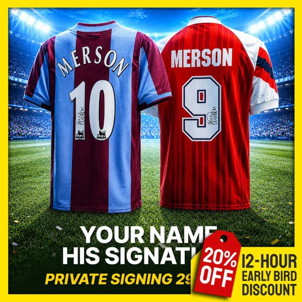 Paul Merson Private Signing! Win a DEDICATED Shirt!