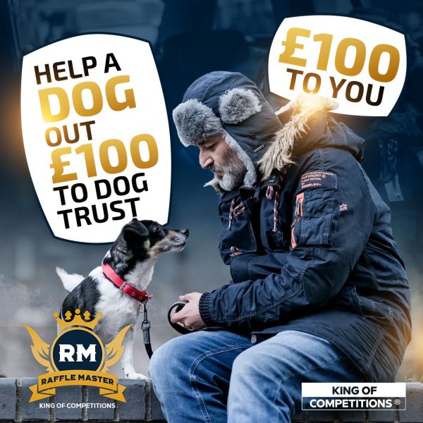 Charity Draw Help A Dog Out With £100 Of Your Choice Of Charity £100 To You
