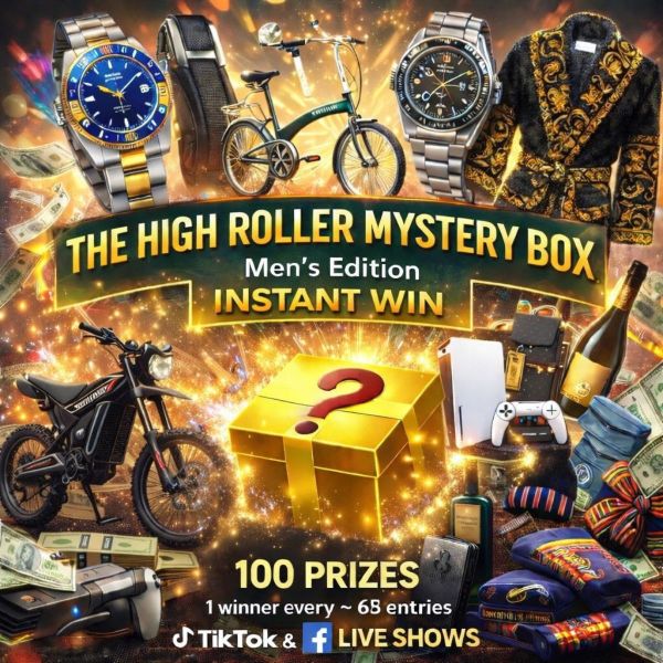 The High Roller Mystery Box Instant Win – Men’s Edition LOW ODDS (100 Prizes, Ultra Low Markup = 1.4) #2 (Copy)