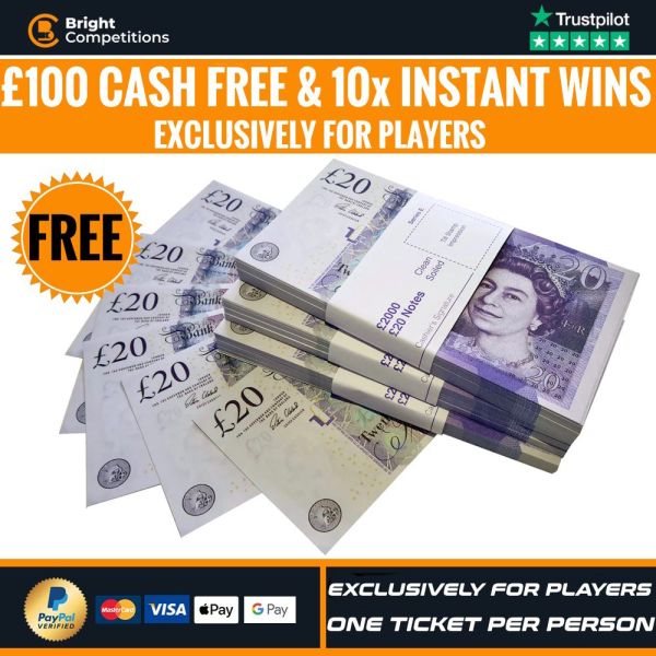 Bonus FREE Comp for Players – £100 Cash & Instant Wins – Join Our Facebook Group