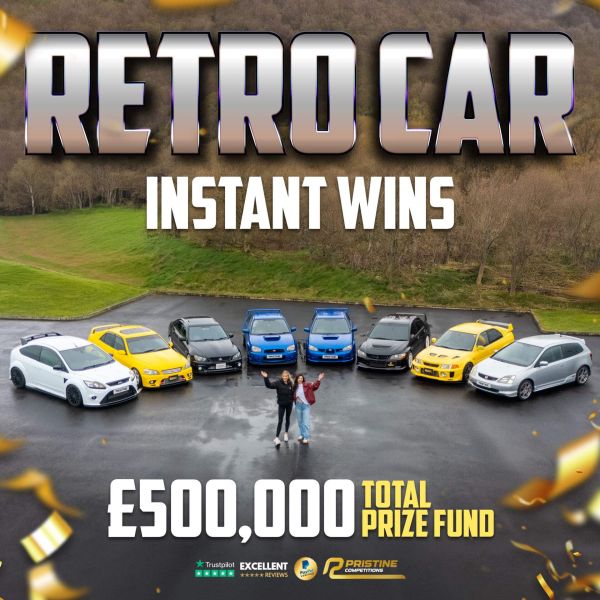 Retro Cars & Cash Instant Wins – 15,000 Prizes – £500,000 Prize Fund