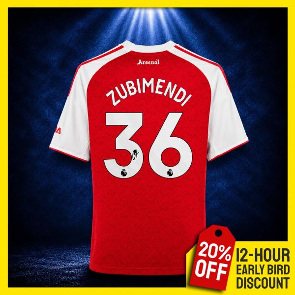 Martín Zubimendi Signed Arsenal Shirt!