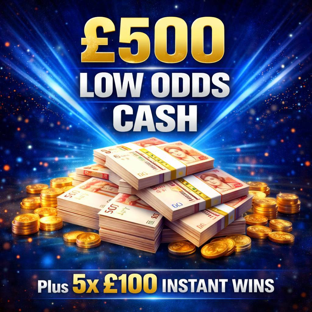 £500 Low Odds + £500 in Instant Wins
