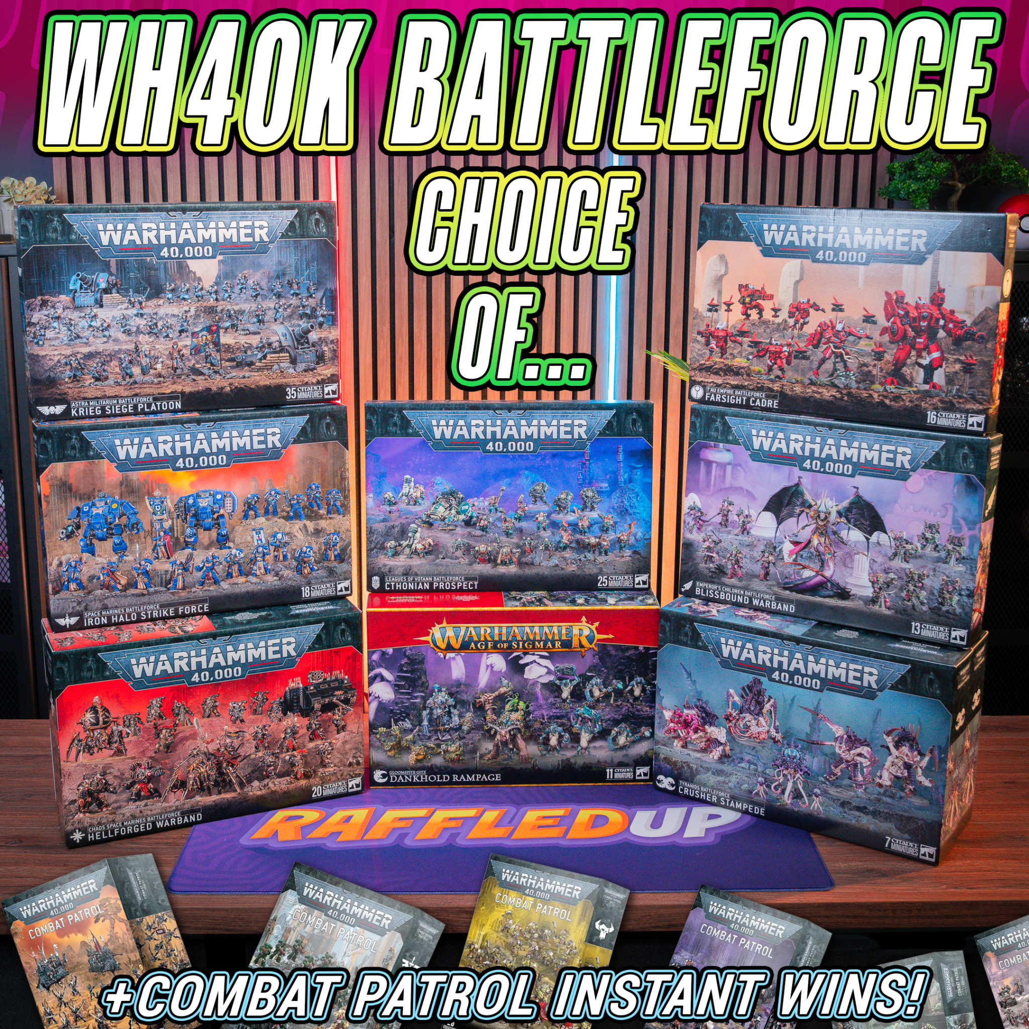 WH40K CHOICE OF BATTLEFORCE! + INST WINS