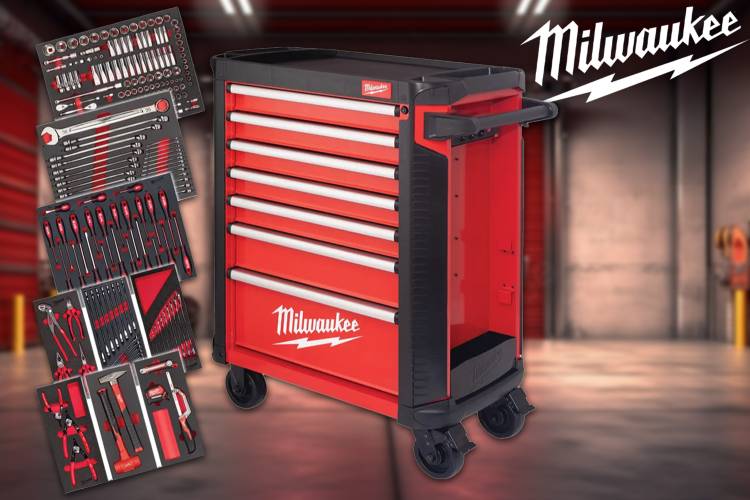 Win This Milwaukee 206 Piece Filled Steel Storage Roller Cab