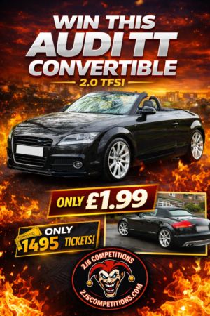 👉 Win an Audi TT 2.0 TFSI Convertible – £1.99 Entry