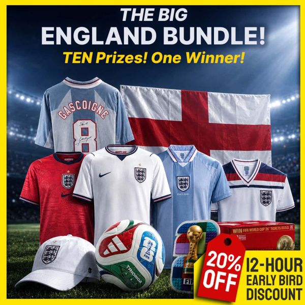 Winner's Choice! England World Cup Bundle! TEN Prizes! ONE Winner!