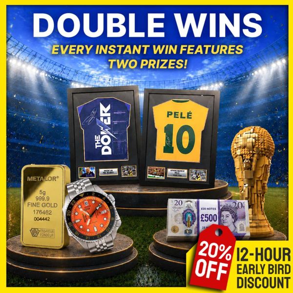 £10,000 Double Wins! Every Instant Win Features TWO Prizes!