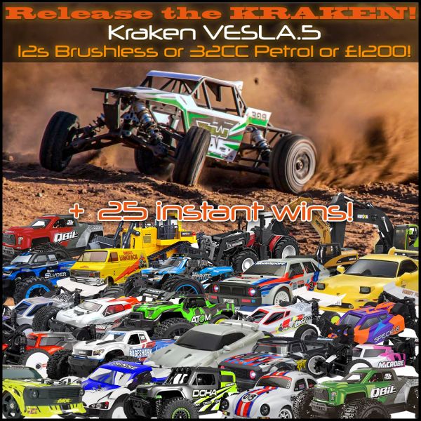 Kraken VESLA.5 C1E Electric 12S with Max5 G2 or VESLA.5 Zenoah G320 ARTR or £1200!