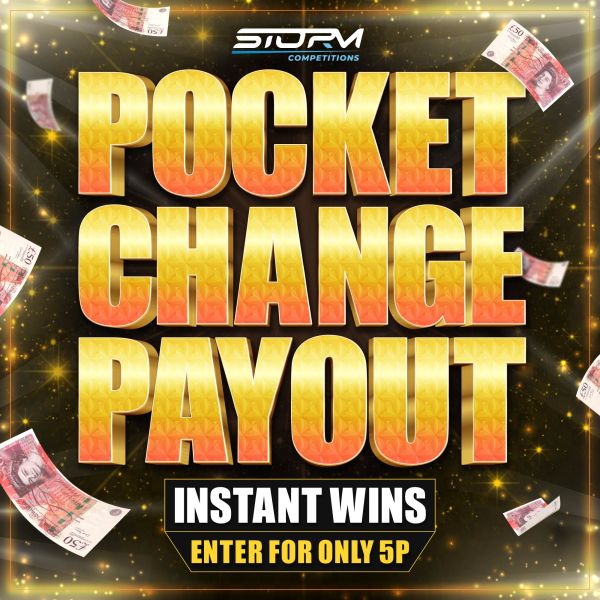 Pocket Change Payout Instant Wins – Over 750 Prizes – £250 End Prize