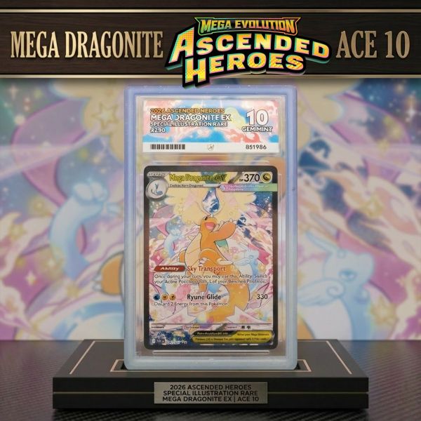 MEGA DRAGONITE ACE 10 290/217 CARD!