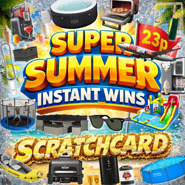 SUPER SUMMER SCRATCH INSTANT WINS + £1000 END PRIZE!