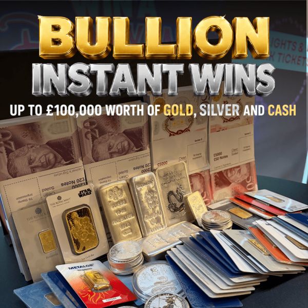 100K MEGA BULLION & CASH INSTANT WINS – JUST LAUNCHED