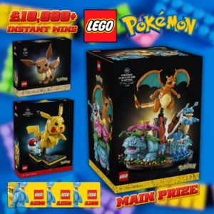 LEGO Venusaur, Charizard & Blastoise + £10K LEGO Instant Wins! – AUTO DRAW