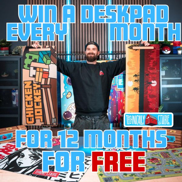 1 WINNER FREE DESKPAD EVERY MONTH FOR A YEAR!
