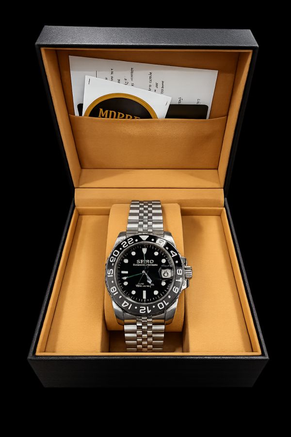 Penny Pinchers ‘Bruce Wayne’ GMT Seiko Glass Black Modified Watch By Moddys Only 1p Per Entry Live Draw 04-06-26