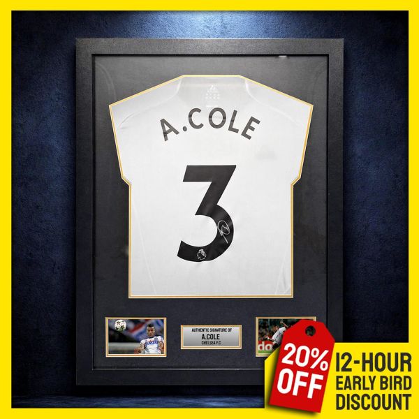 Ashley Cole Signed & Framed Chelsea Shirt!