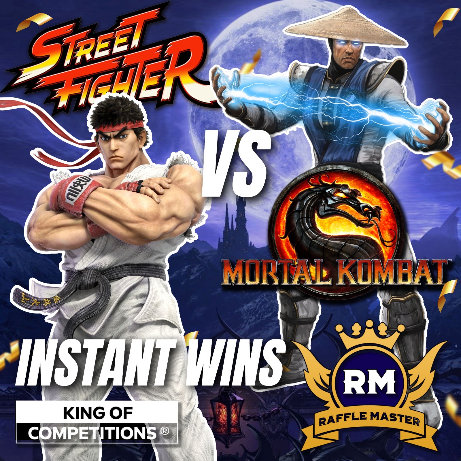 £50,000 WORTH OF PRIZES Street Fighter Vs Mortal Kombat Only 99p Per Entry