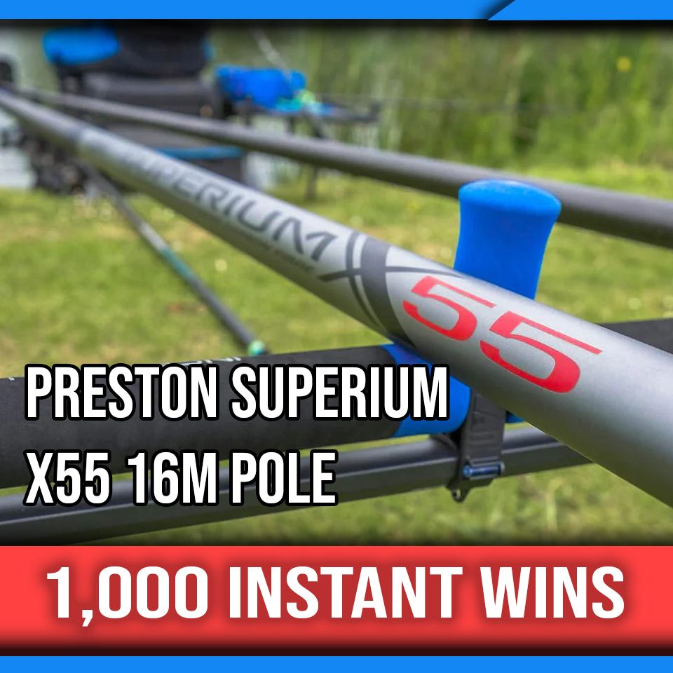 Preston Superium X55 16m Pole + 1,000 INSTANT WINS