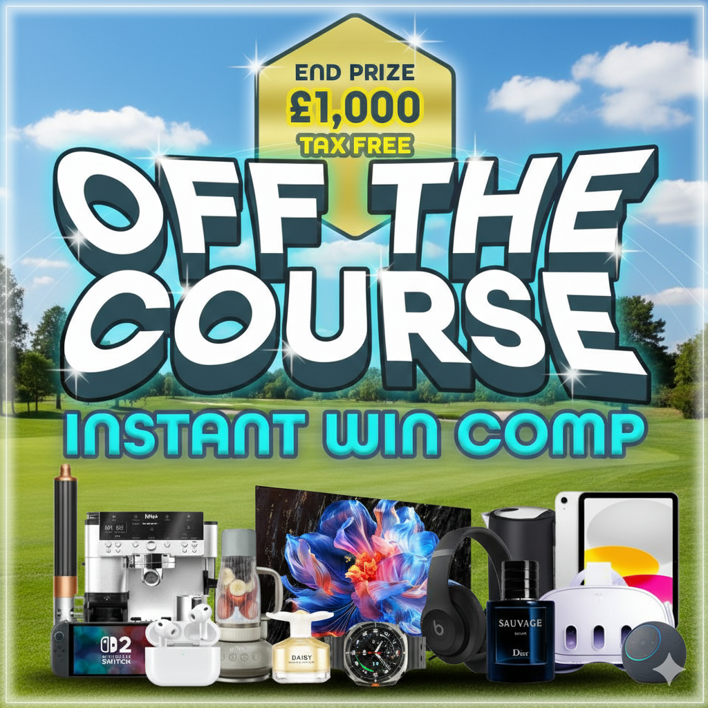 WIN £1,000 CASH + 1,000 INSTANT WINS!