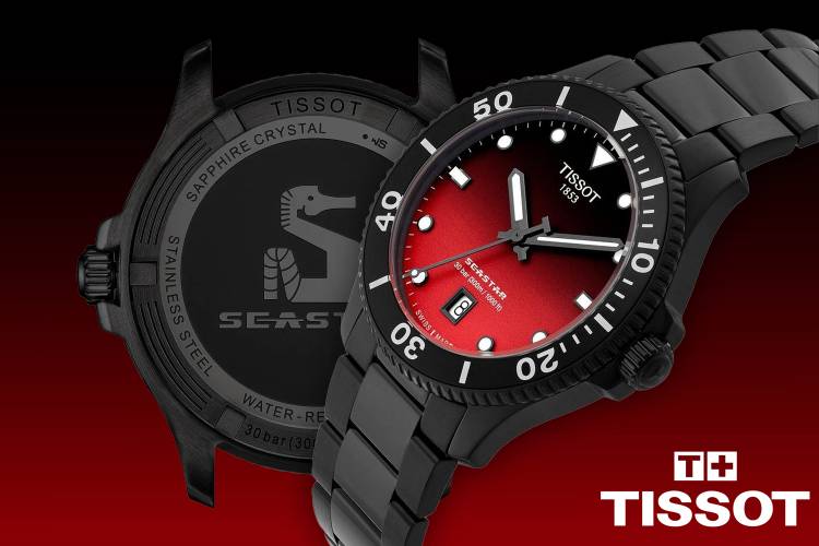 Win this TISSOT Seastar 1000 Graded Red Black Dial Watch