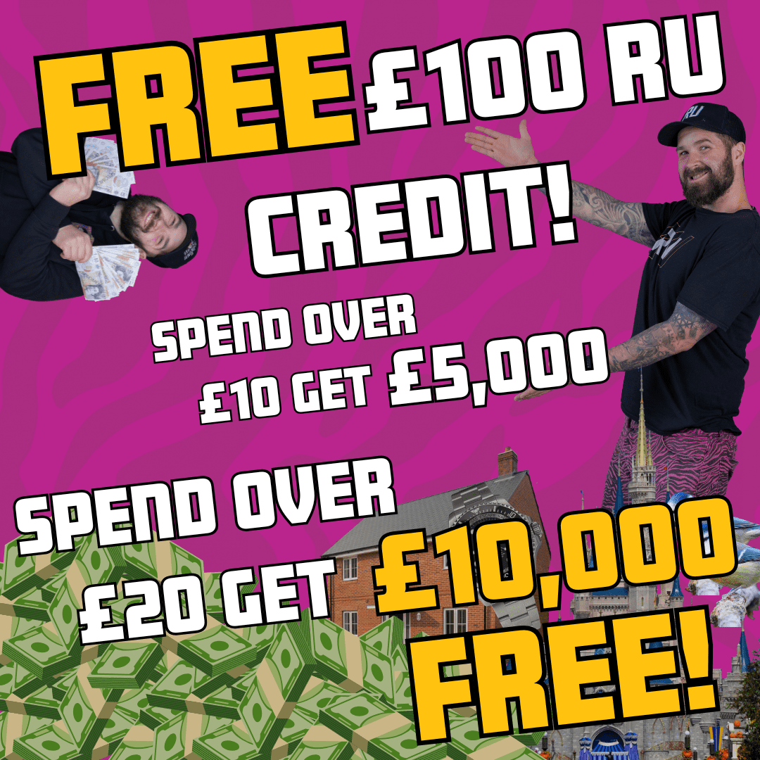 FREE £100 RU CREDIT (£10,000 UPGRADE)!