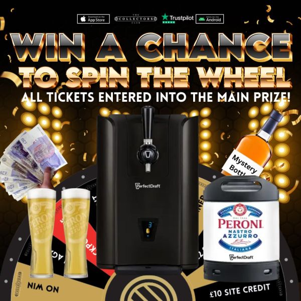 WIN A PERFECT DRAFT PRO BEER BUNDLE + 10 BONUS WIN SPINS! SPINNER JACKPOT BOOST TO £200!