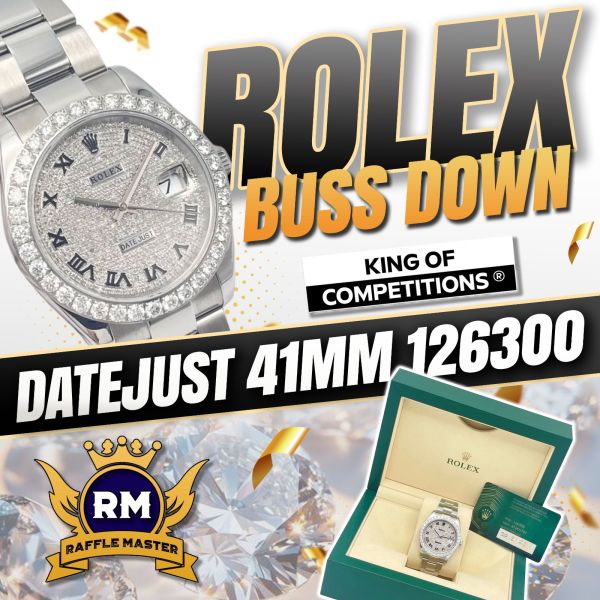 Rolex 41mm 126300 Datejust Buss Down Or £6000 Cash Alt Live Draw Only 5p