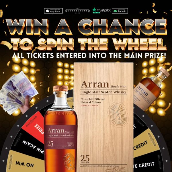 WIN THIS ARRAN 25YO + 10 BONUS SPINS!